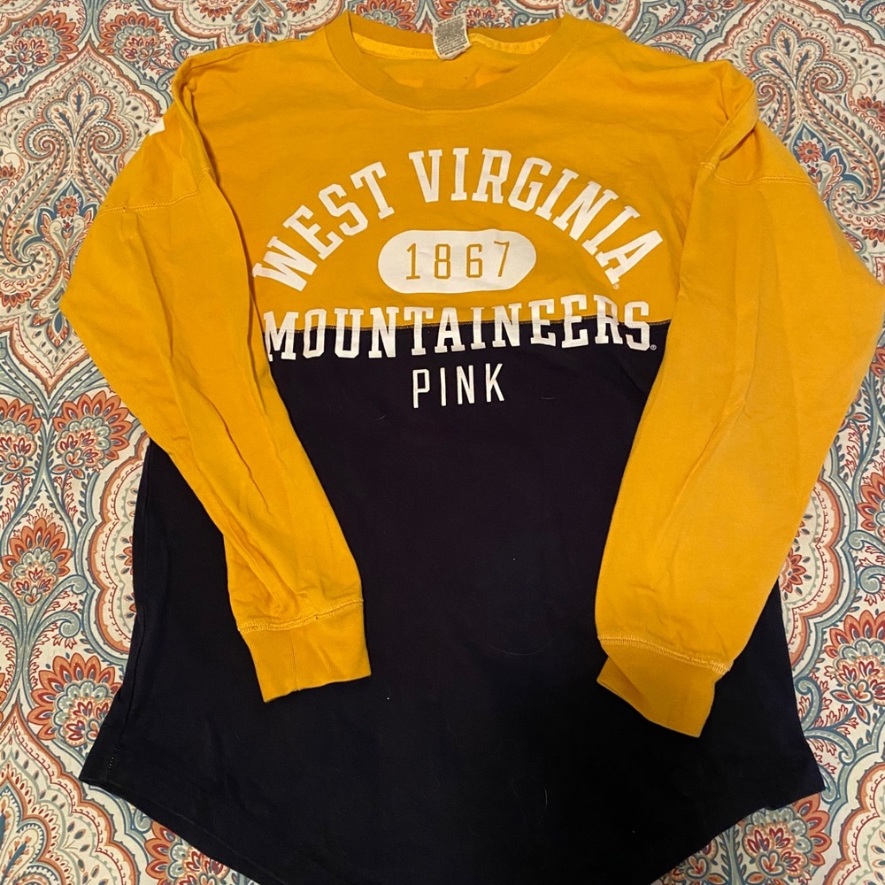 Victoria Secret Pink WVU long sleeve shirt